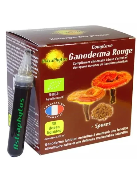 Complejo Ganoderma Rojo (con esporas) Astraphytos 30 ampollas