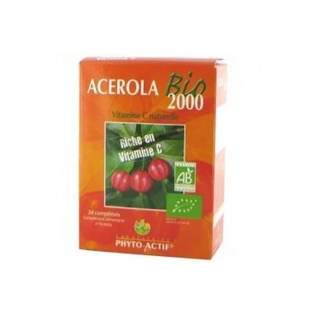 Acérola bio 2000 - Vit C naturelle Phyto Actif