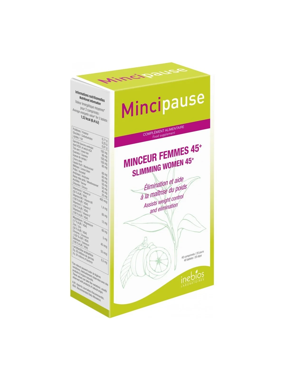 MINCIPAUSE MINCEUR FEMMES 45+- INEBIOS 