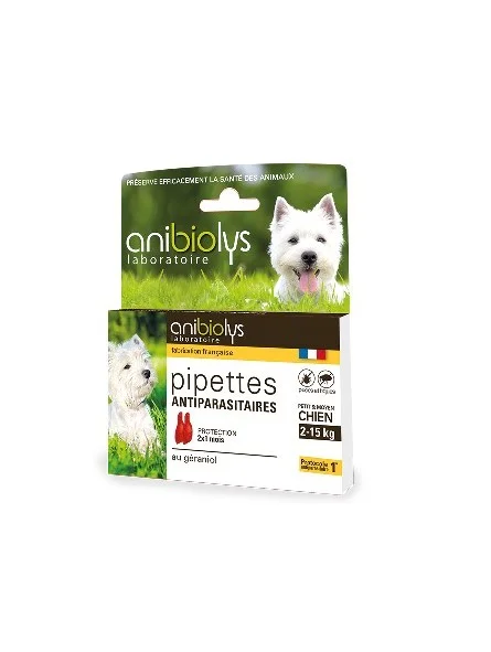 Pipetas antiparasitarias para perros pequeños y medianos - Anibiolys