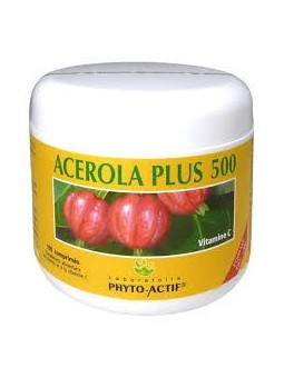 Acérola plus 500 Pot familial 100cps - Vitalité et défense Phyto Actif