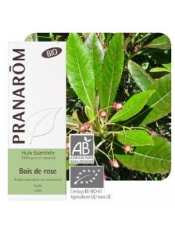 Bois de rose Huile essentielle bio 10ml - Aromathérapie bio Pranarom