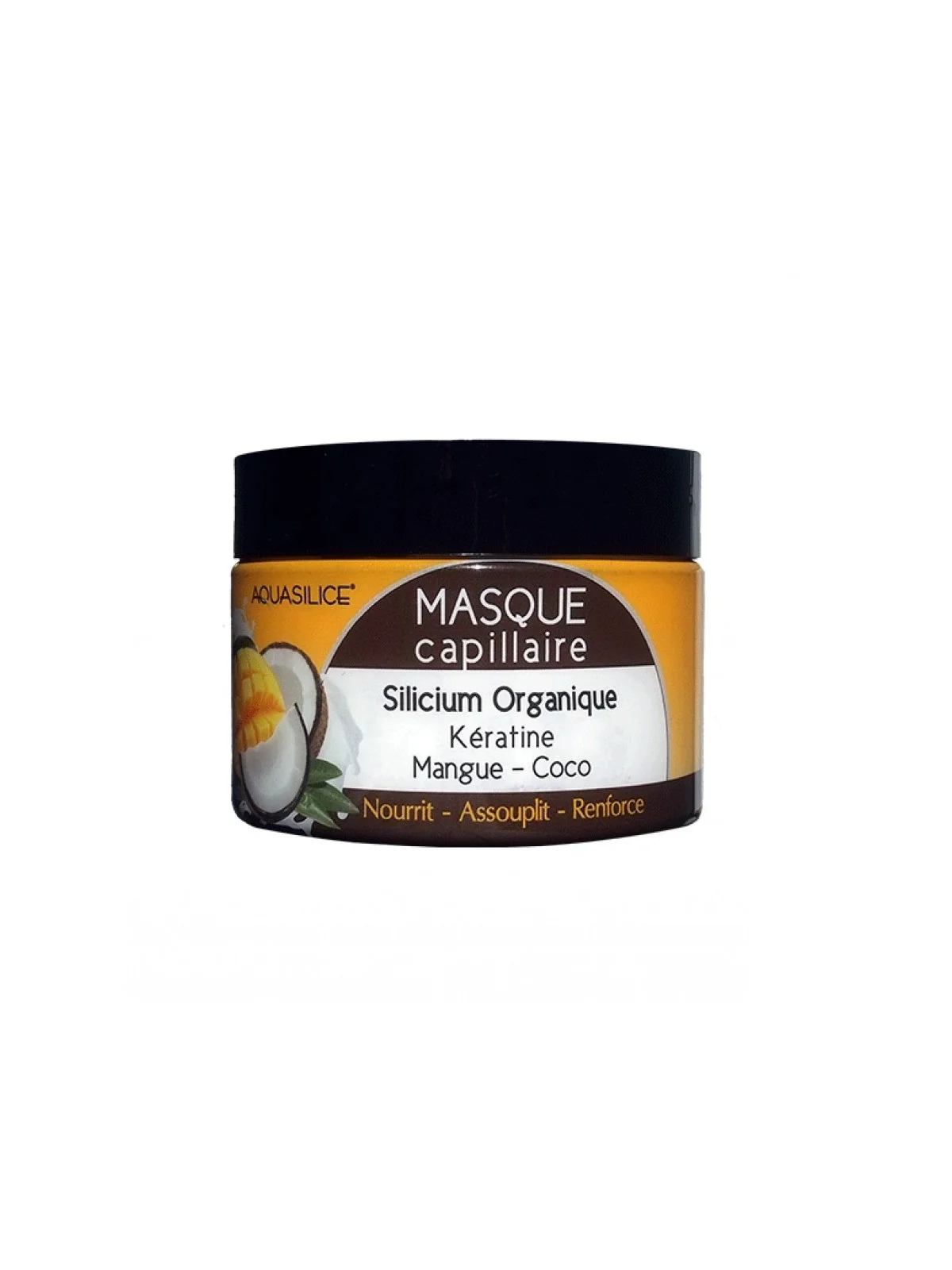 Masque capillaire Mangue Coco - Aquasilice Cosmétique Abiocom