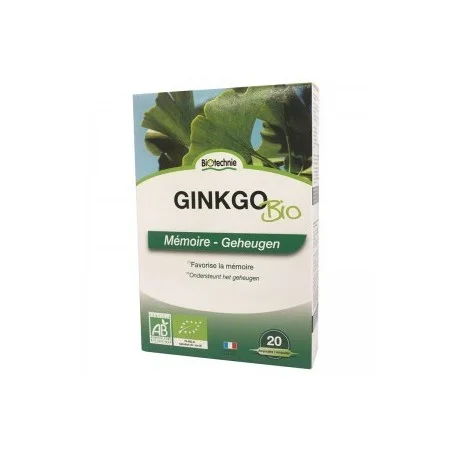 Ampollas de memoria de Ginkgo orgánico Biotechnie