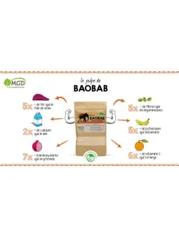 Baobab bio poudre Tonus & intestin MGD Nature