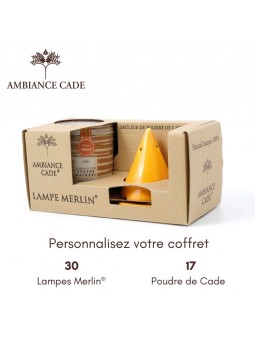 Coffret Encens Lampe Merlin Blanche - Ambiance Cade