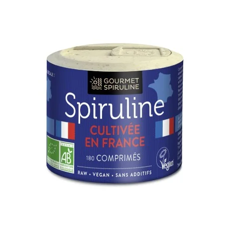 Spiruline Française Bio Ecocert 180cp Gourmet Spiruline