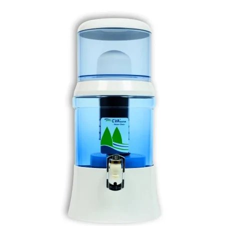 Fuente de agua en vidrio filtrado 700 BEP - Fontaine EVA Blanco
